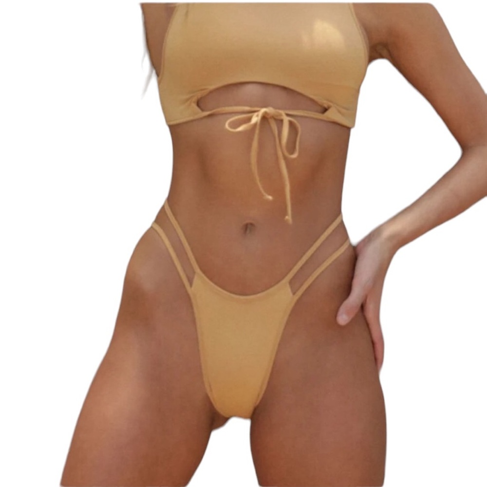 NWT Toast Signature Open Side Latte Bikini Bottom